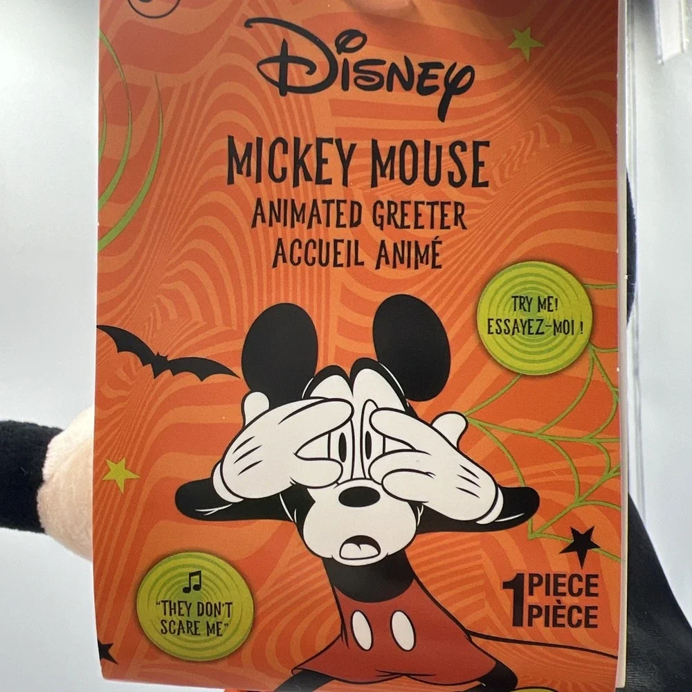 Disney‎ Mickey Mouse Halloween Animated Greeter Black & Orange Bat 19